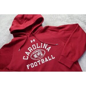 Under Armour Carolina Football Hoodie Mens XL Crimson Pullover‎ Sweatshirt